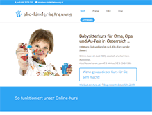 Tablet Screenshot of abc-kinderbetreuung.at